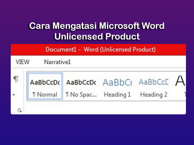 Cara mengatasi Microsoft Word Unlicensed Product dengan CMD